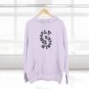 three panel fleece hoodie — "inhale & exhale, be energetic" motivational hoodie