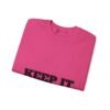 سويت شيرت برقبة دائرية بشعار رياضي - "حافظ على لياقتك... فقط حافظ على لياقتك"" fitness slogan crewneck sweatshirt — "keep it shirt...just keep the fittness up"