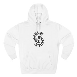 three panel fleece hoodie — "inhale & exhale, be energetic" motivational hoodie