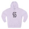 three panel fleece hoodie — "inhale & exhale, be energetic" motivational hoodie