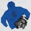 three panel fleece hoodie — "inhale & exhale, be energetic" motivational hoodie