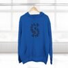 three panel fleece hoodie — "inhale & exhale, be energetic" motivational hoodie