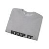 سويت شيرت برقبة دائرية بشعار رياضي - "حافظ على لياقتك... فقط حافظ على لياقتك"" fitness slogan crewneck sweatshirt — "keep it shirt...just keep the fittness up"
