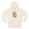 three panel fleece hoodie — "inhale & exhale, be energetic" motivational hoodie