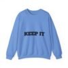 سويت شيرت برقبة دائرية بشعار رياضي - "حافظ على لياقتك... فقط حافظ على لياقتك"" fitness slogan crewneck sweatshirt — "keep it shirt...just keep the fittness up"