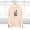 three panel fleece hoodie — "inhale & exhale, be energetic" motivational hoodie