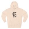 three panel fleece hoodie — "inhale & exhale, be energetic" motivational hoodie