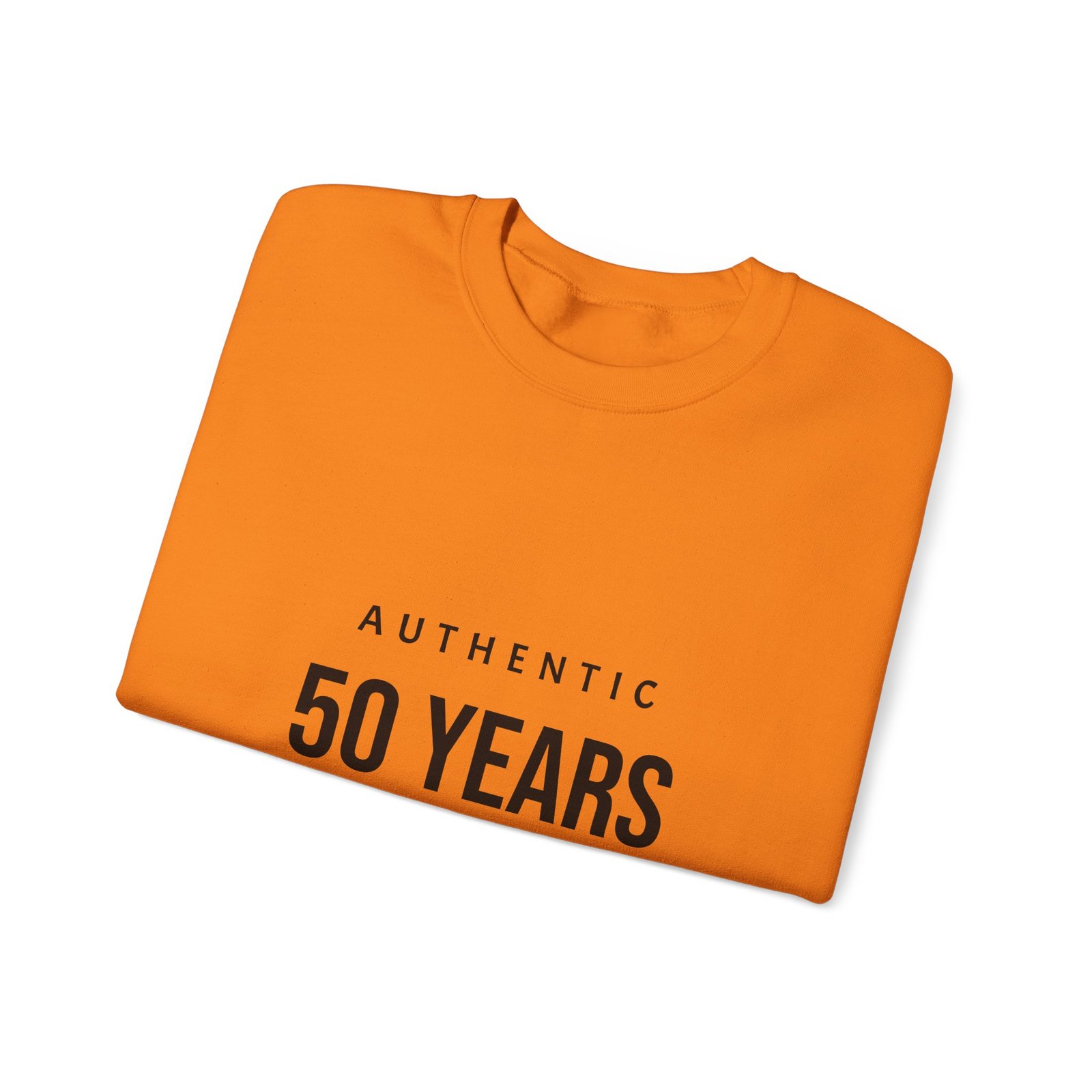 crewneck sweatshirt "authentic 50 years of not giving a damn" retro birthday shirt