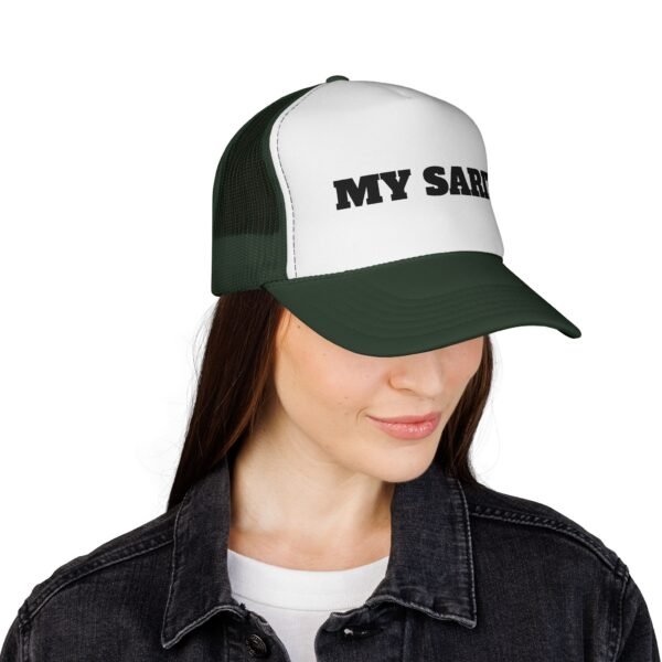 trucker cap — "my sarit" retro mesh snapback hat