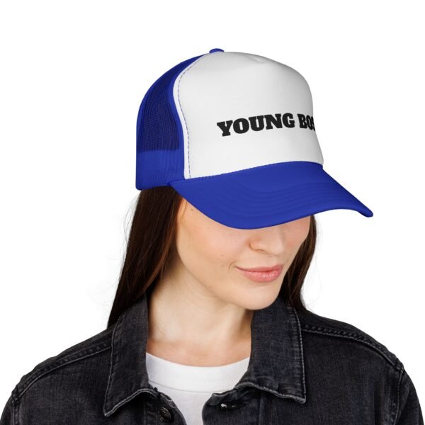 young boss trucker cap — 'young boss' face design