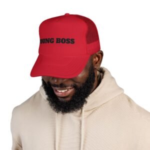 young boss trucker cap — 'young boss' face design
