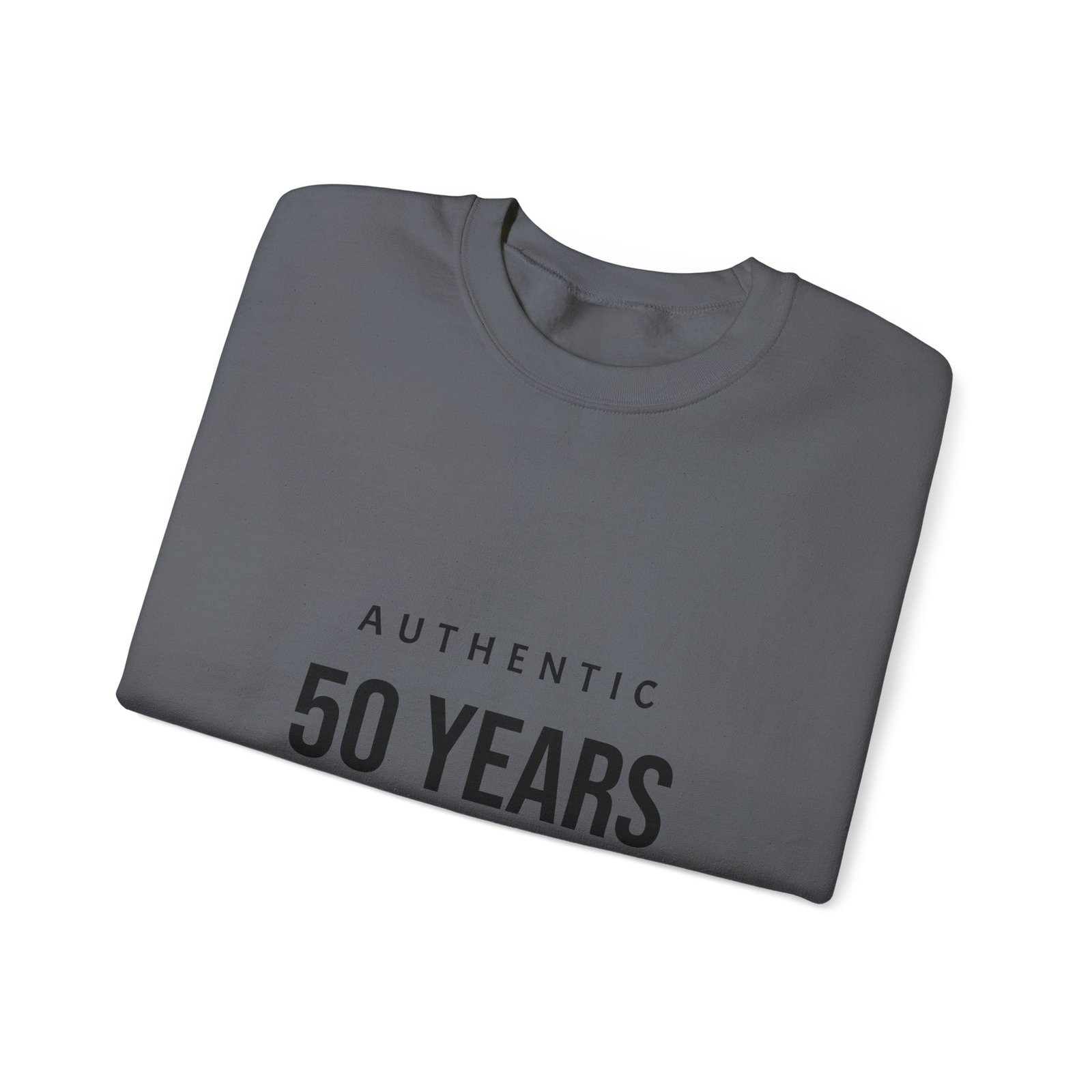 crewneck sweatshirt "authentic 50 years of not giving a damn" retro birthday shirt