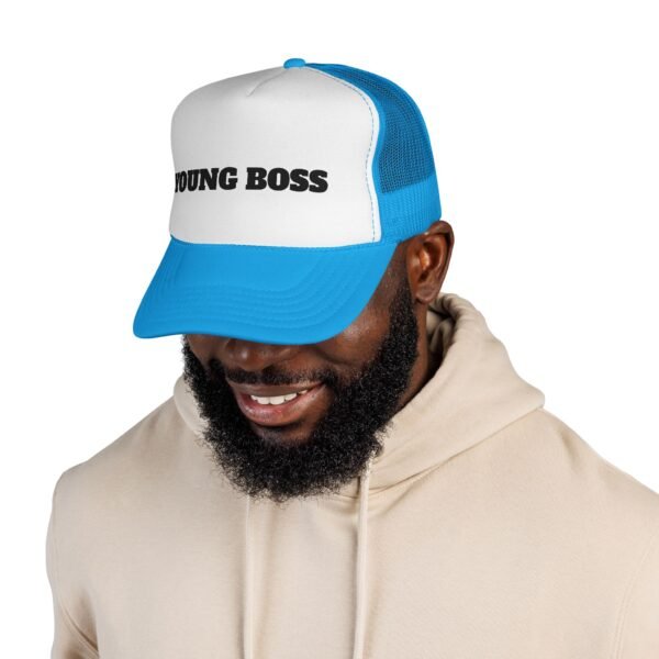 young boss trucker cap — 'young boss' face design