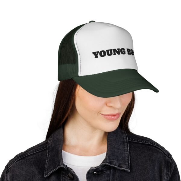 young boss trucker cap — 'young boss' face design