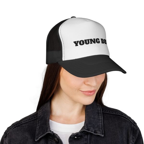 young boss trucker cap — 'young boss' face design