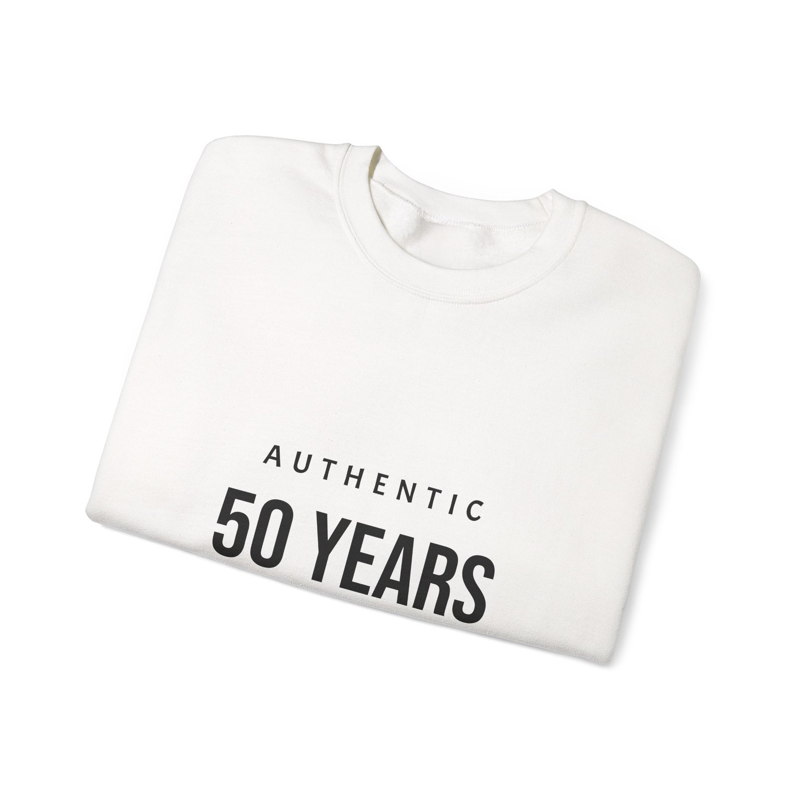 crewneck sweatshirt "authentic 50 years of not giving a damn" retro birthday shirt