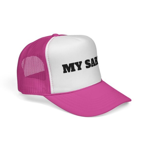 trucker cap — "my sarit" retro mesh snapback hat