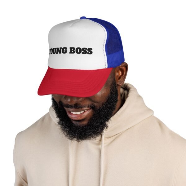 young boss trucker cap — 'young boss' face design