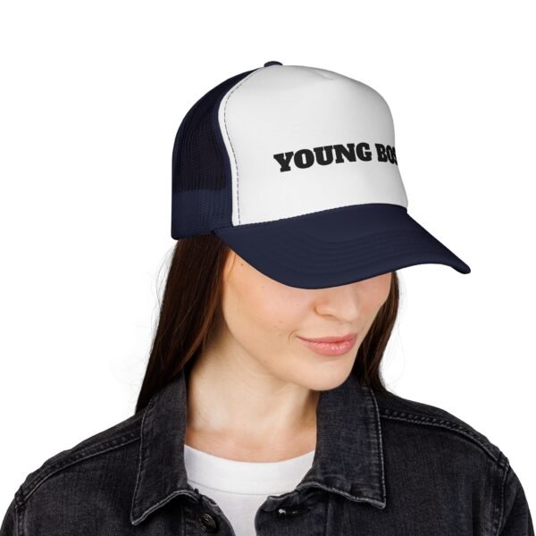 young boss trucker cap — 'young boss' face design