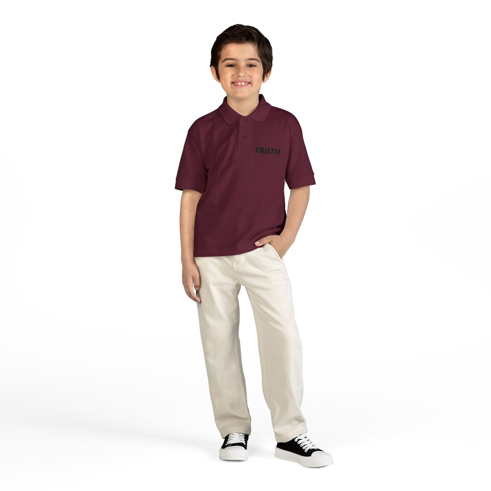 truth fitness polo — youth jersey polo shirt