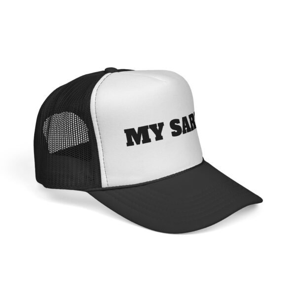 trucker cap — "my sarit" retro mesh snapback hat
