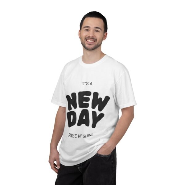 تيشيرت "يوم جديد" - تيشيرت ملهم "يوم جديد... أنت جديد دائمًا" a new day t shirt — "a new day... a new you always" inspirational tee