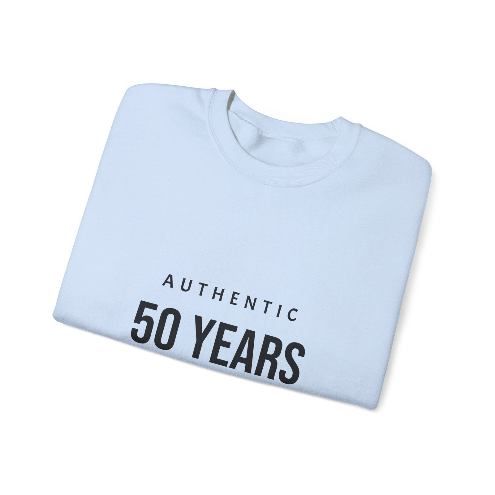 crewneck sweatshirt "authentic 50 years of not giving a damn" retro birthday shirt