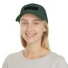 ahead embroidered low profile baseball cap – bold vintage lettering hat