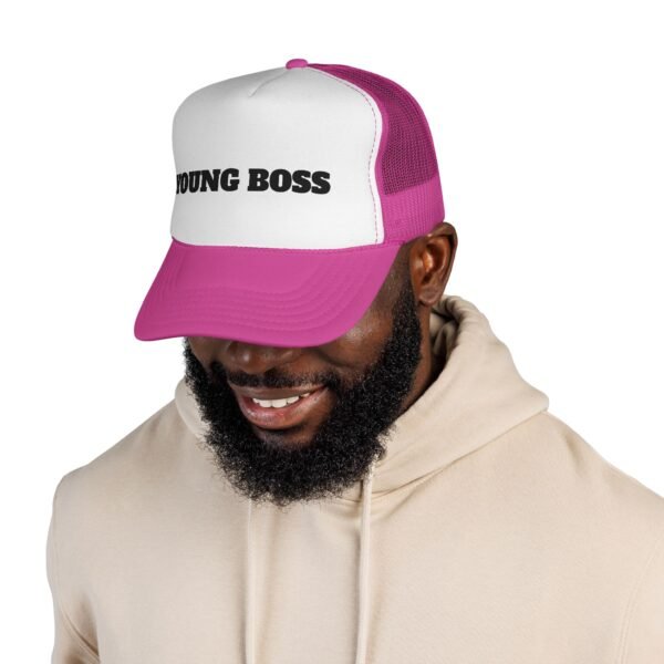 young boss trucker cap — 'young boss' face design