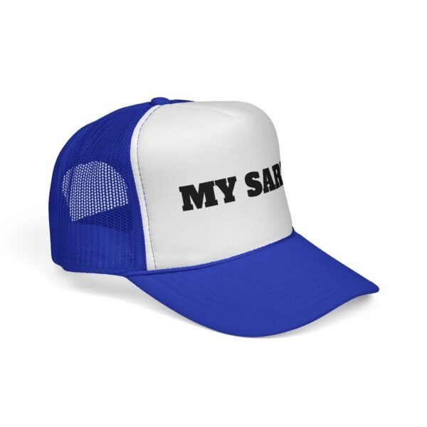 trucker cap — "my sarit" retro mesh snapback hat