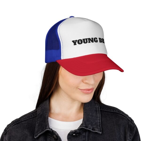 young boss trucker cap — 'young boss' face design
