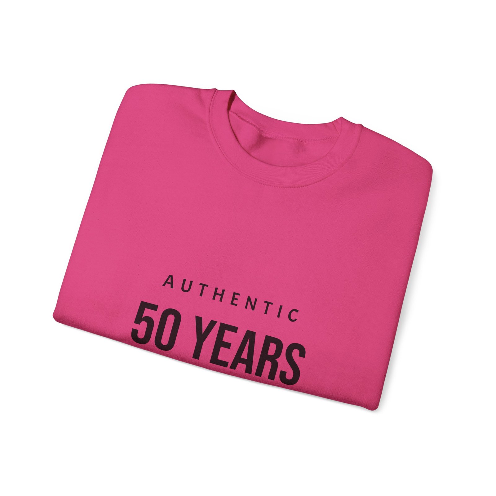 crewneck sweatshirt "authentic 50 years of not giving a damn" retro birthday shirt