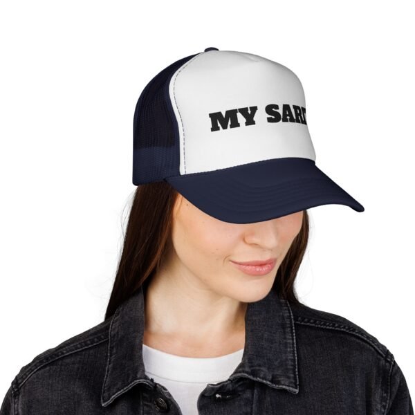 trucker cap — "my sarit" retro mesh snapback hat