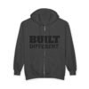 12633667020801775281_2048.jpeg Built Different Zip Hoodie — 'Built Different' Full-Zip Sweatshirt