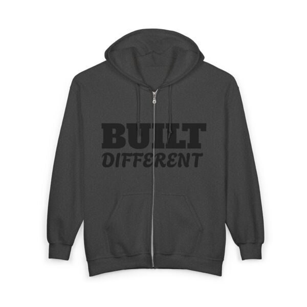 12633667020801775281_2048.jpeg Built Different Zip Hoodie — 'Built Different' Full-Zip Sweatshirt