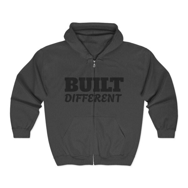 14378776241129344321_2048.jpeg Built Different Zip Hoodie — 'Built Different' Full-Zip Sweatshirt