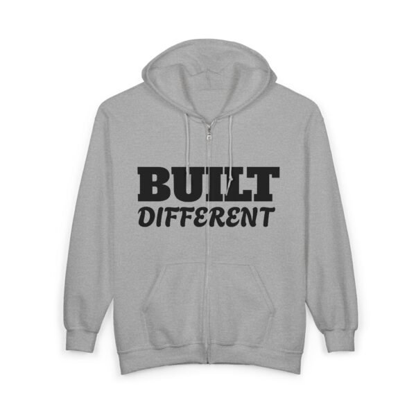 9084804721131585754_2048.jpeg Built Different Zip Hoodie — 'Built Different' Full-Zip Sweatshirt