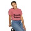 تيشيرت يوغا فاخر. تنفس. توازن. كن. high premium breathe. balance. become. yoga t shirt