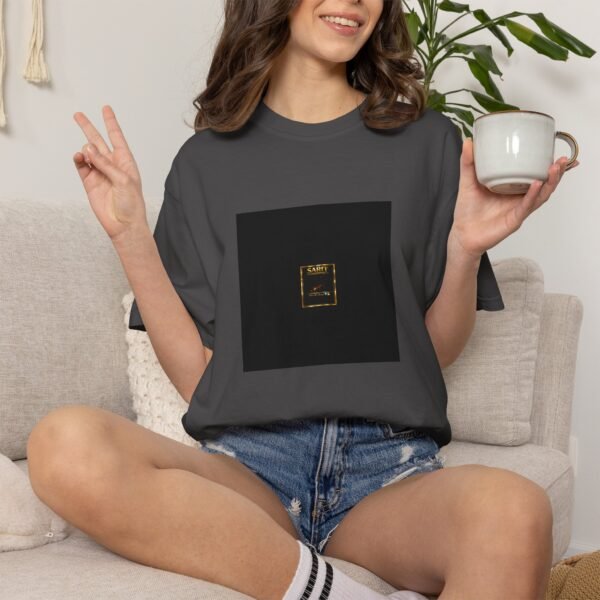 ESSENTIAL Gold Logo Luxury T-Shirt — SARIT Fashions Premium Garment-Dyed Tee