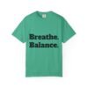 تيشيرت يوغا فاخر. تنفس. توازن. كن. high premium breathe. balance. become. yoga t shirt