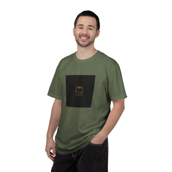 ESSENTIAL Gold Logo Luxury T-Shirt — SARIT Fashions Premium Garment-Dyed Tee