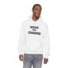high premium quality wear the change hoodie — inspirational graphic pullover for activists & eco advocates