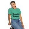 تيشيرت يوغا فاخر. تنفس. توازن. كن. high premium breathe. balance. become. yoga t shirt