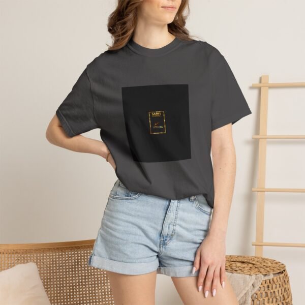 ESSENTIAL Gold Logo Luxury T-Shirt — SARIT Fashions Premium Garment-Dyed Tee
