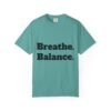 تيشيرت يوغا فاخر. تنفس. توازن. كن. high premium breathe. balance. become. yoga t shirt