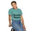 تيشيرت يوغا فاخر. تنفس. توازن. كن. high premium breathe. balance. become. yoga t shirt