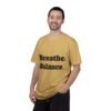 تيشيرت يوغا فاخر. تنفس. توازن. كن. high premium breathe. balance. become. yoga t shirt