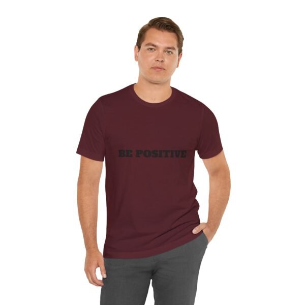 be positive arc premium tee — minimalist inspirational t shirt