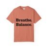 تيشيرت يوغا فاخر. تنفس. توازن. كن. high premium breathe. balance. become. yoga t shirt