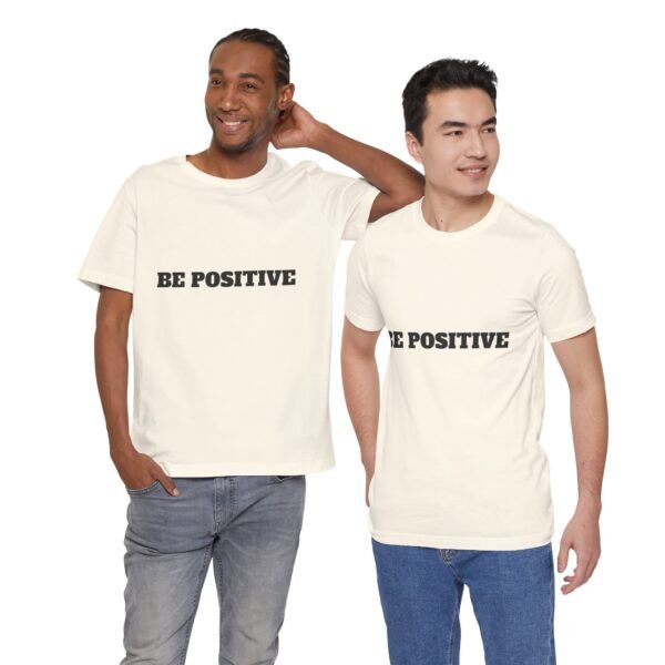 be positive arc premium tee — minimalist inspirational t shirt